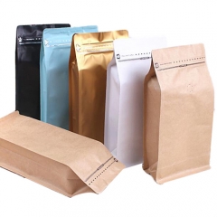 12oz 16oz Recyle paper coffee bag with valve and logo YAPACK